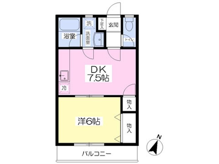 メゾン神田B203の間取り