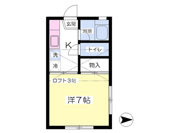 コーポ成蹊107の間取り
