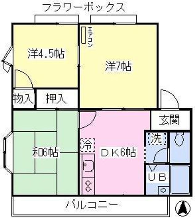 ハーモニープレイスⅡ101の間取り