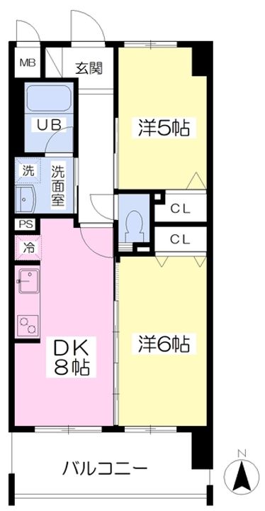 ヴィラ・アンソレイエ306の間取り