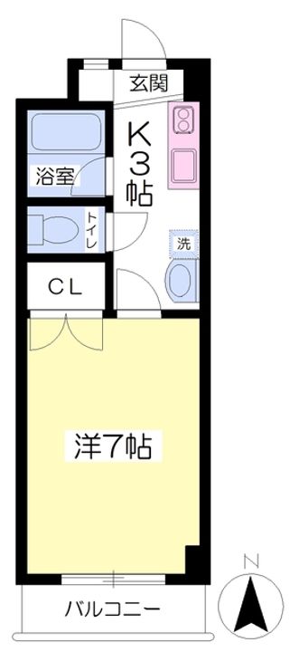 ヴィレッヂ上野303の間取り