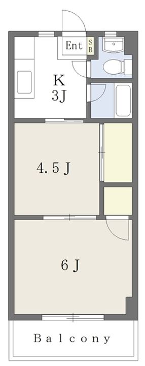 第10グリーンハイツ203の間取り