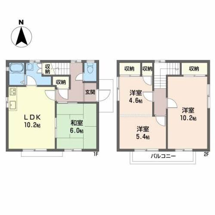 愛媛県松山市北斎院町(一戸建)の賃貸物件1の間取り
