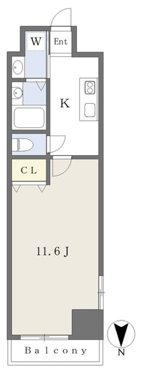 トレコートプレミアム京都二条601の間取り