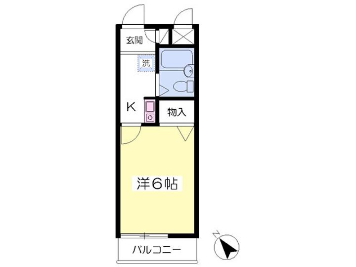 ヴィラせきれい206の間取り