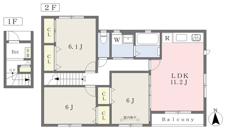 コンフォート岩沼201の間取り