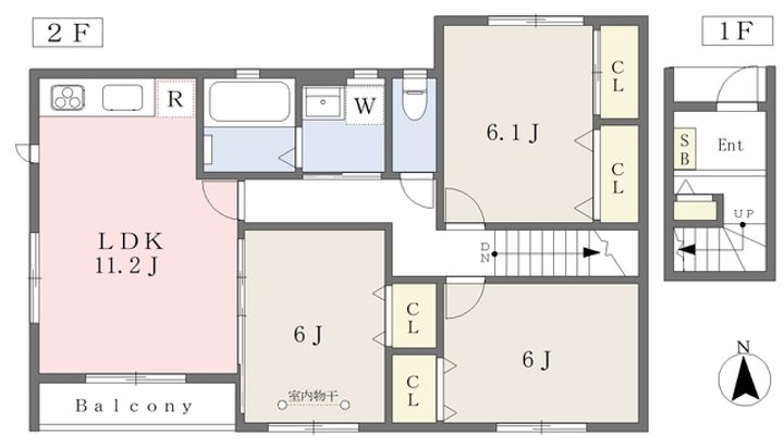 コンフォート岩沼202の間取り