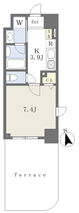 大同エクリューズ304の間取り