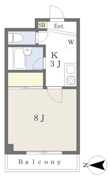 KANNO高松マンション508の間取り