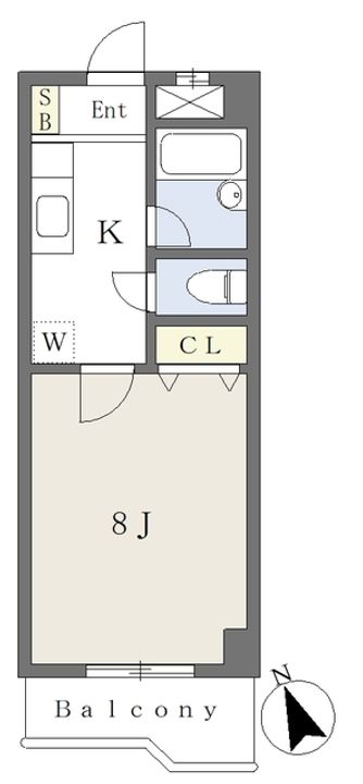 ハイライズ泉中央302の間取り