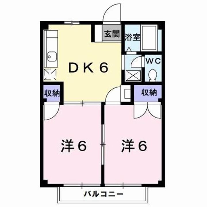 ファミールヤエス102の間取り