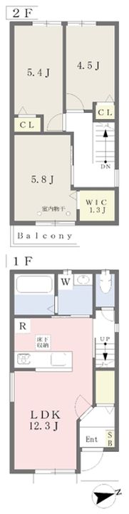 愛知県岡崎市錦町(一戸建)の賃貸物件101の間取り
