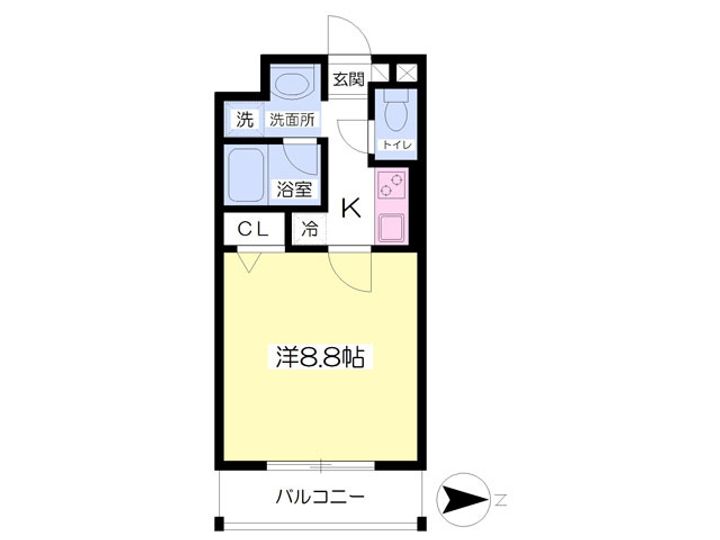 京都府京都市南区上鳥羽南花名町の賃貸マンションの間取り