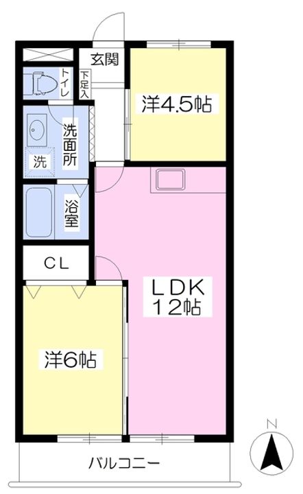 シャンシュール松山205の間取り