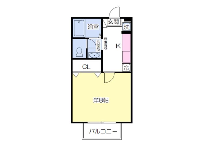 京都府京都市伏見区景勝町の賃貸アパート207の間取り