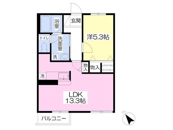 シェリールAYU−E202の間取り