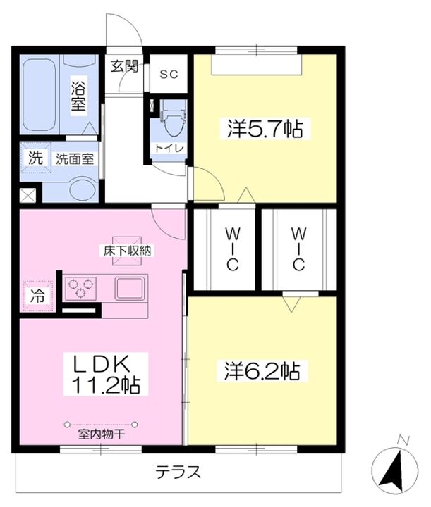 ブレッザⅠ102の間取り