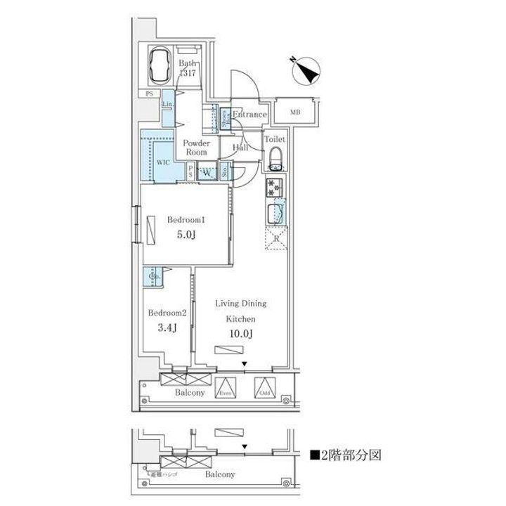 LUMICITY月島(ルミシティ月島)の間取り