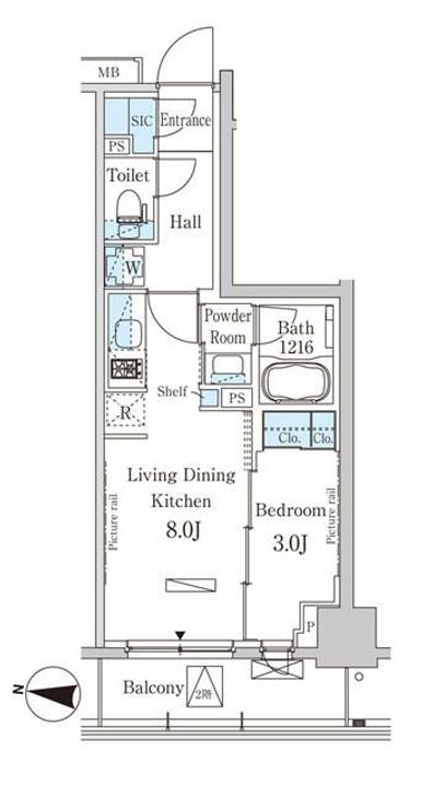 パークアクシス木場キャナル ウエストの間取り