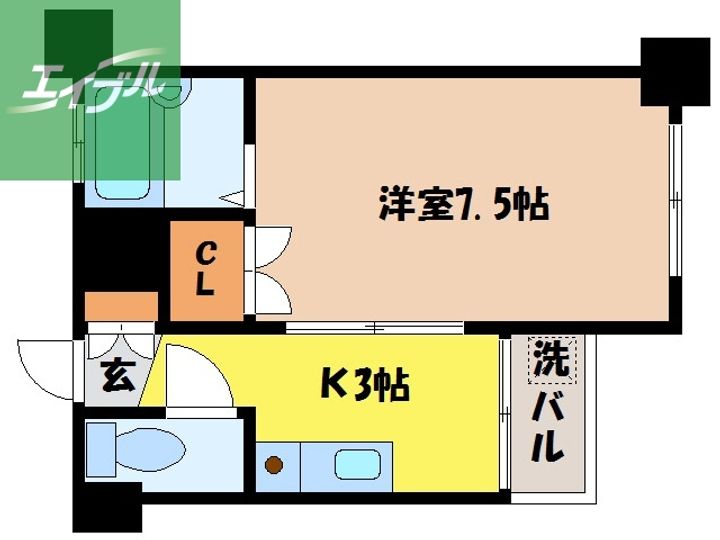 クレインコート東園405の間取り