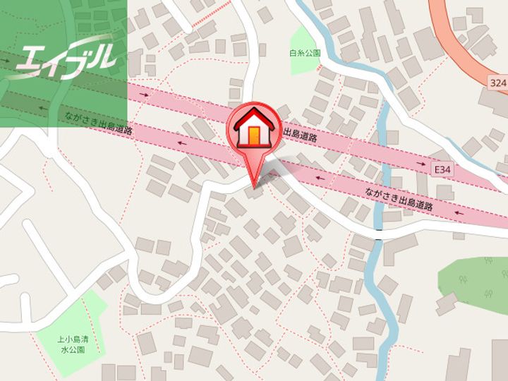 長崎県長崎市上小島3丁目(一戸建)の賃貸物件1の地図