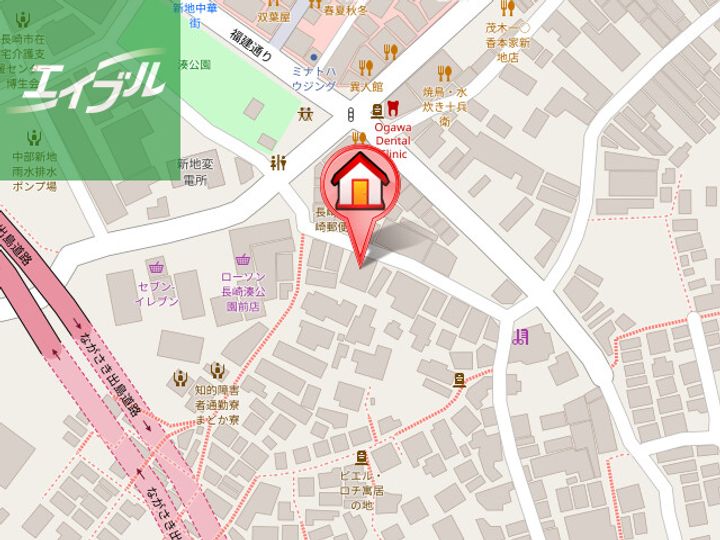 あこ物産ビル305の地図