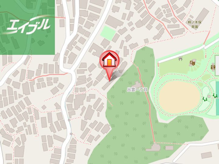 エステートハイツ出雲204の地図