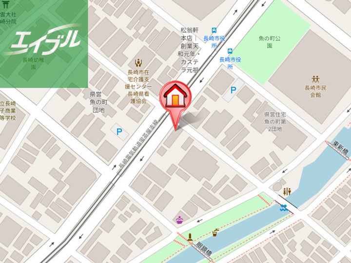 魚の町七福ビルの地図