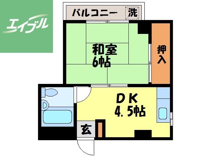 シティハイツ浦田303の間取り