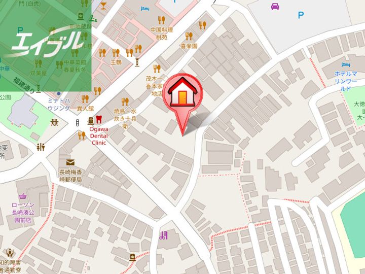 アクタス籠町グランミライの地図