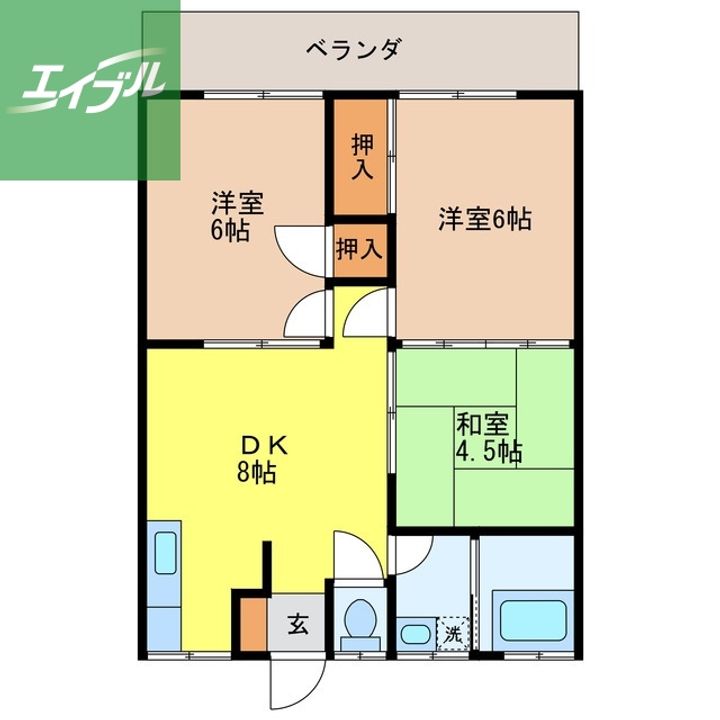 高丘ハイツの間取り
