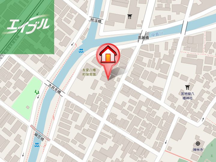 七福マンション八幡町602の地図