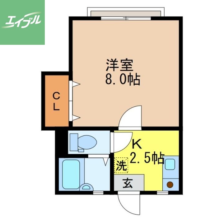 コーポロム202の間取り