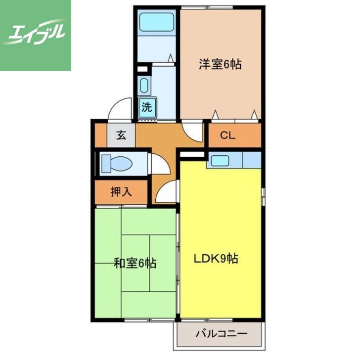 セジュールHAMA Bの間取り
