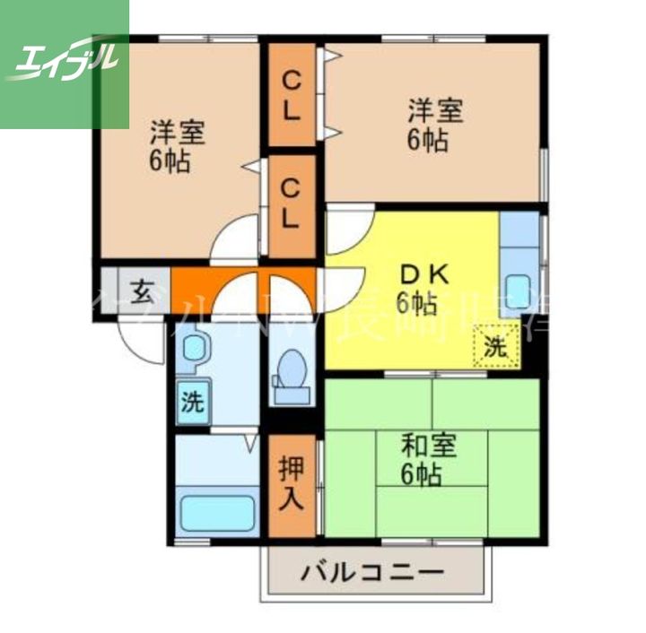 セジュール夢彩都A棟の間取り