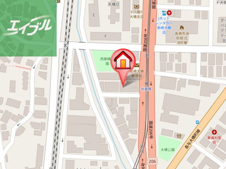 中尾ビルの地図