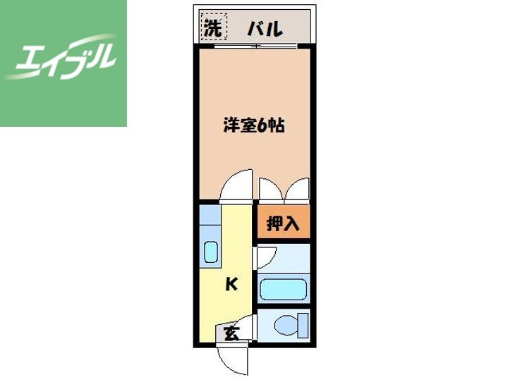 ラブリーⅡ104の間取り
