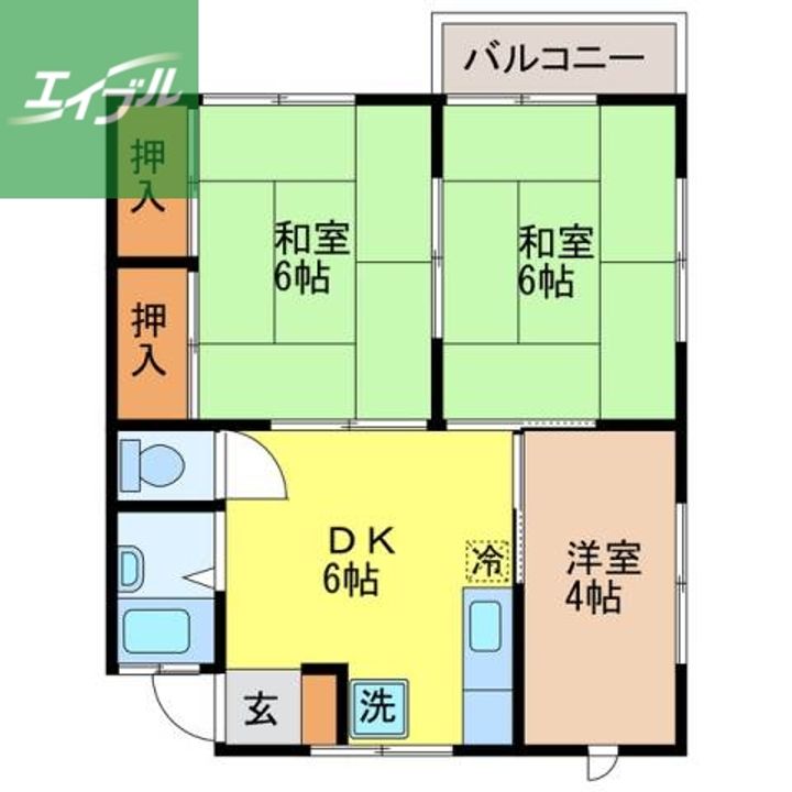 サンクレールB202の間取り