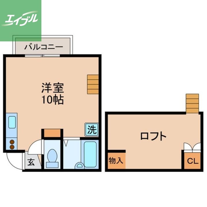 ハイツ翼Ⅱ103の間取り