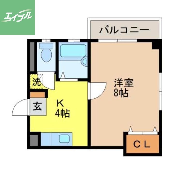 井手口第二コーポ203の間取り