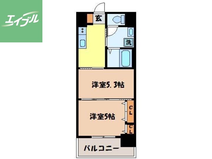 スカイコート西山1002の間取り