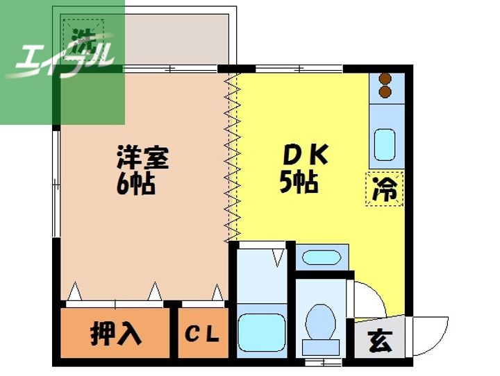 コーポウエストヒル102の間取り
