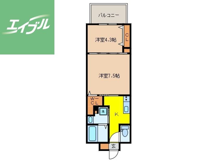 サンロージュ浦上駅前の間取り