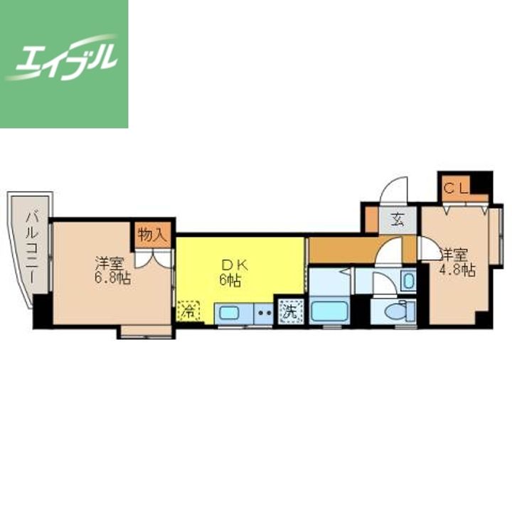 タウンコート中町1003の間取り