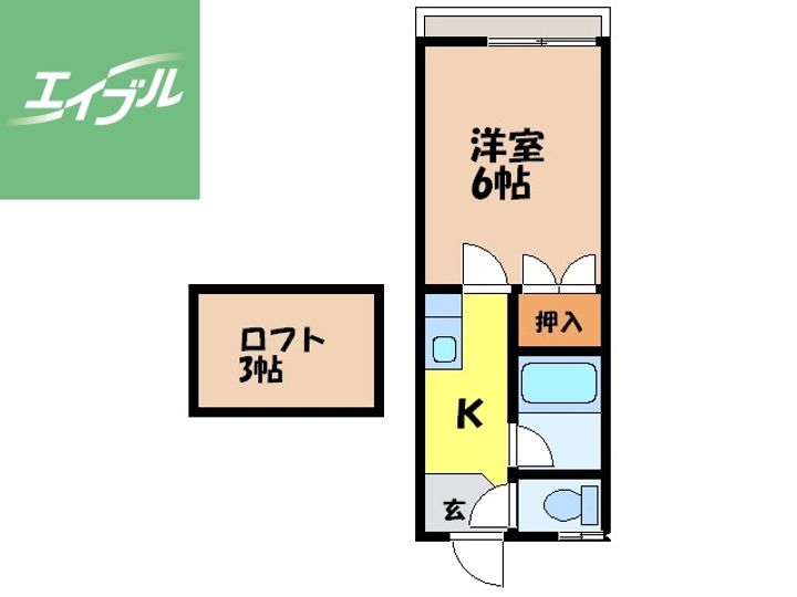 シャトーコスモ立山204の間取り