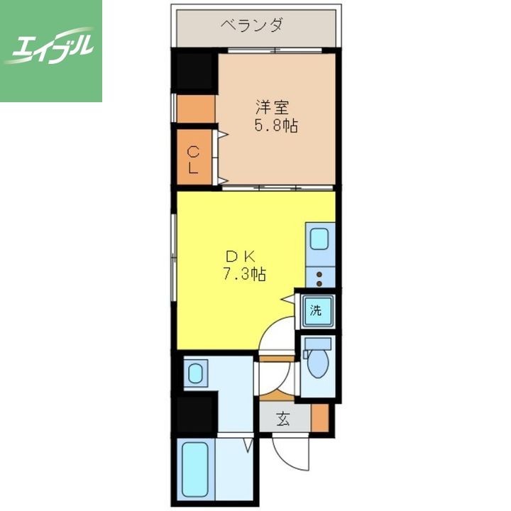 エススリーでじま603の間取り
