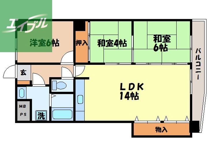 サンロード富士402の間取り