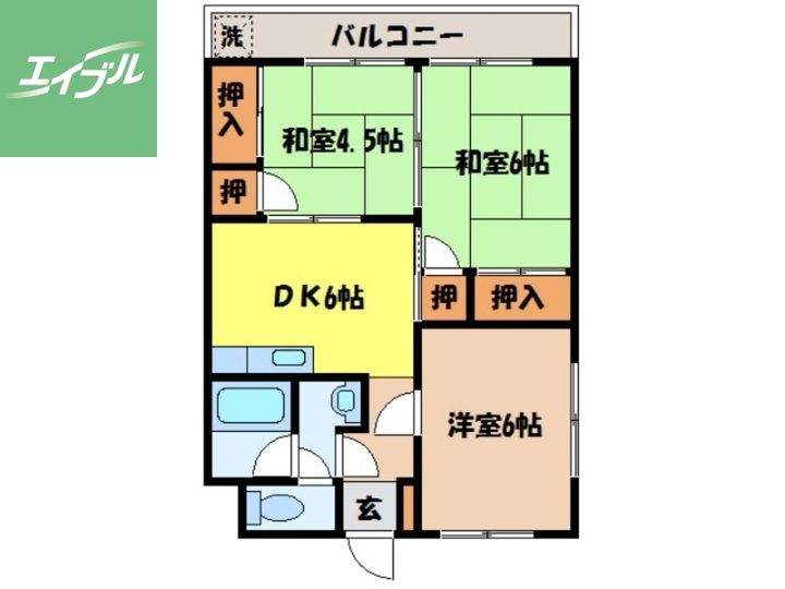 ヒルズ稲佐マンション202の間取り