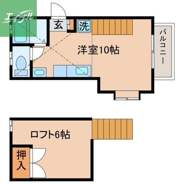 フォーレスト諏訪Ⅲ号館104の間取り