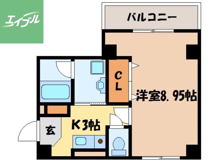 グリーンコート樺島403の間取り